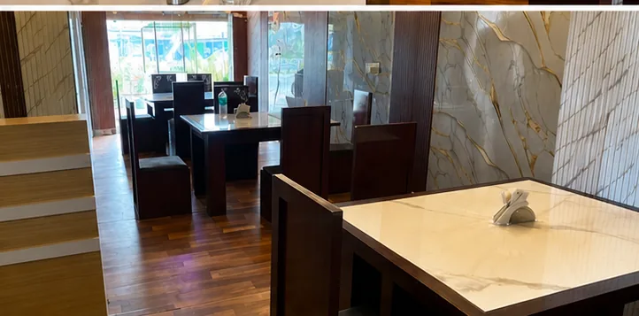 Dining hall with family seating